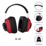 Stalwart Red/Black Over-Ear Hearing Protection Ear Muffs, 28dB NRR thumbnail 4