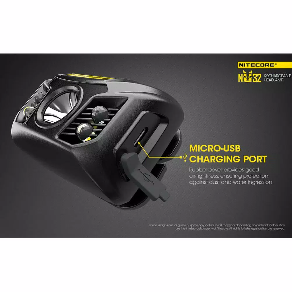 NITECORE NU32 USB Rechargeable LED Headlamp, 550 Lumens, Red Light & High CRI Auxiliary LEDs