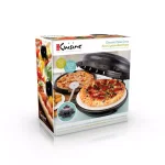 Euro Cuisine 12 in. Black Electric Pizza Maker with Rotating Tray and Lid thumbnail 5