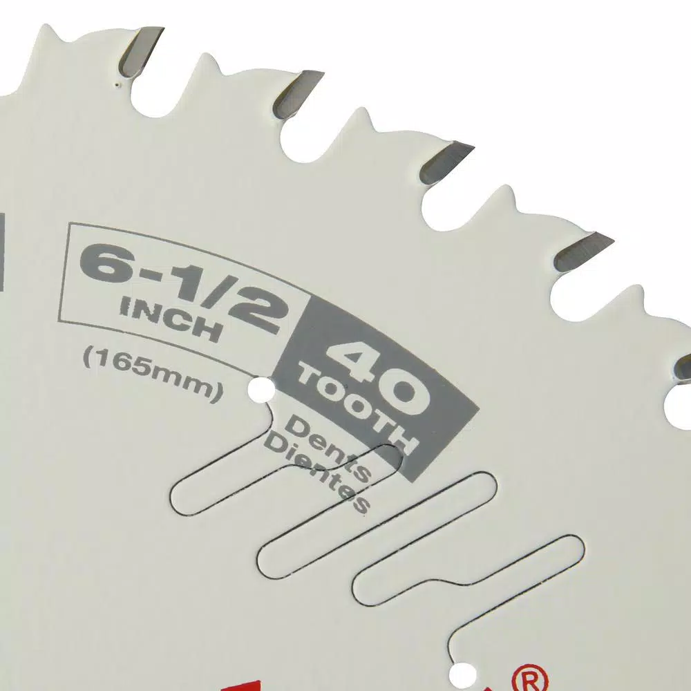 Milwaukee 6-1/2 in. 40-Tooth Fine Finish Circular Saw Blade