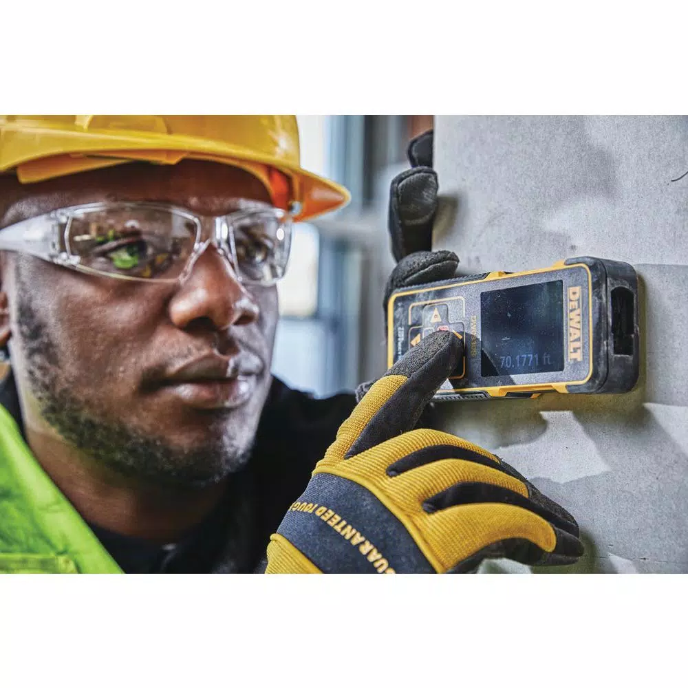 DEWALT 330 ft. Laser Distance Measurer with Color Screen and Tool Connect App Compatibility