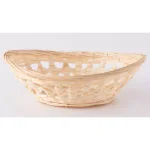 Vintiquewise Natural Bamboo Oval Storage Baskets and Bread Serving Trays, Set of 5 thumbnail 5