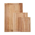 Farberware 3-Piece Hardwood Cutting Board Set with Drip Grooves thumbnail 1