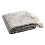 Safavieh Jacqui Grey and Silver Metallic Abstract Cotton Throw Blanket with Fringe thumbnail 3