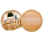 Legacy Circo by Picnic Time Rubberwood Cheese Board and 4-Piece Stainless Steel Tool Set thumbnail 4