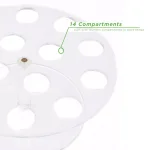 Mind Reader Clear Acrylic 14-Slot Round Ice Cream Cone & Sushi Roll Serving Tray Holder thumbnail 6