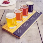Cathy's Concepts Bamboo and Slate Craft Beer Tasting Flight Set with 4 Engraved 5.5 oz. Taster Glasses thumbnail 8