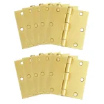 Design House 3.5 in. Square Corner Door Hinge, Satin Brass, 10-Pack thumbnail 1
