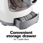 Hamilton Beach Electric Pasta Maker with Internal Scale, 7 Shapes, White thumbnail 6
