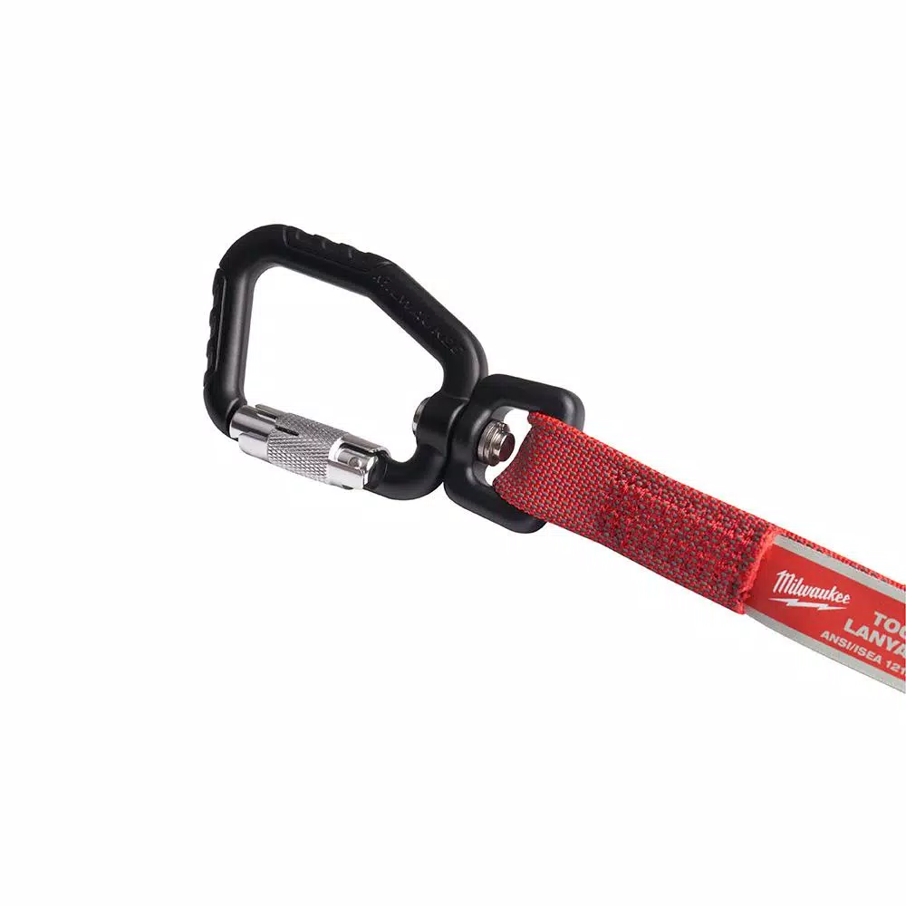 Milwaukee 10 lb. 72 in. Extended Reach Locking Tool Lanyard, Red