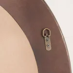 Home Decorators Collection 31 in. Round Farmhouse Accent Mirror with Distressed Wood Finish thumbnail 4