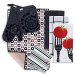 RITZ T-Fal Charcoal Cotton Kitchen Towel and Textile Set, 8-Piece thumbnail 1