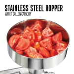 Weston Stainless Steel Food Mill and Fruit Strainer with 1-Gallon Hopper thumbnail 4