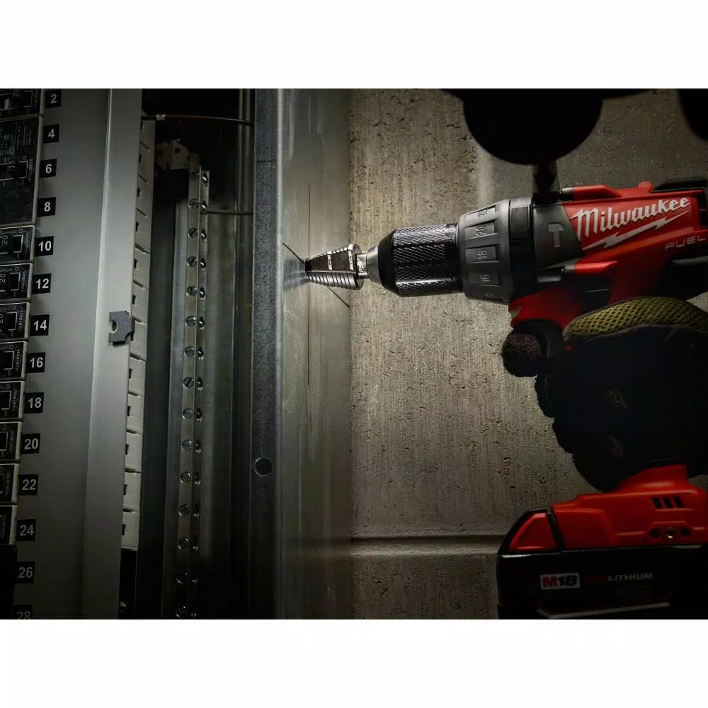 Milwaukee #4 Step Drill Bit, 3/16 in. - 7/8 in. x 1/16 in., 2-Pack