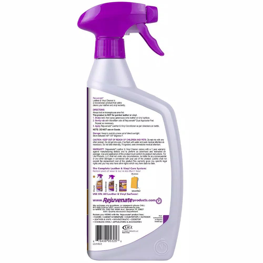 Rejuvenate Leather and Vinyl Cleaner, 24 oz.