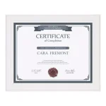 DesignOvation Kieva 8.5 x 11 in. White Solid Wood Picture Frame Set, Set of 6 thumbnail 2