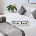 Elegant Designs Farm Fresh Gray Wash Decorative Wood Serving Tray with Black Metal Handles thumbnail 5