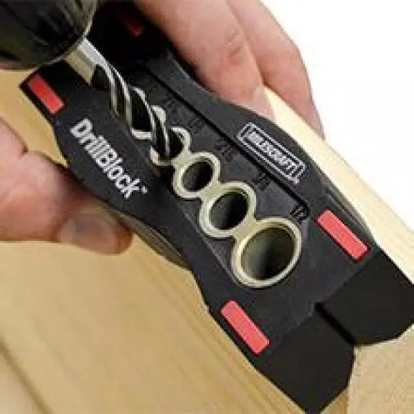 Milescraft Precise Drilling Bundle: DrillBlock Guide, Brad Point Bit Set, and Drill Stop Set