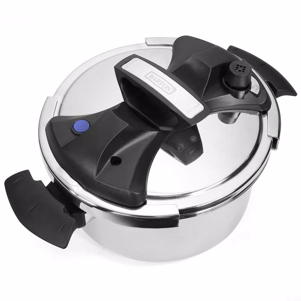 Barton 6 Qt. Stainless Steel Stove Top Pressure Cooker, Induction Compatible with Easy-Lock Lid
