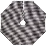 VHC Brands Emmie 48 in. Black and White Patchwork Christmas Tree Skirt, Hand-Quilted Cotton thumbnail 2