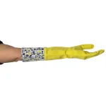 Krumbs Kitchen Rubber Cleaning Gloves, One Size Fits All, Non-Slip Scalloped Grip thumbnail 2