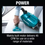 Makita 12V MAX CXT Cordless Lithium-Ion Vacuum (Tool-Only) - LC09Z thumbnail 14