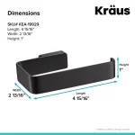 KRAUS Stelios Matte Black Solid Brass Toilet Paper Holder thumbnail 2