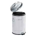 Wenko Urban 5.3 Gal. Zinc Plated Step On Trash Can with Soft Close Lid thumbnail 3