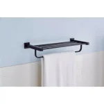 Glacier Bay Farrington 21 in. Wall Mount Towel Rack with Shelf and Bar, Matte Black thumbnail 2