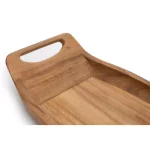 Ironwood Gourmet Norwegian Saddle Acacia Wood Serving Tray with Handles thumbnail 4