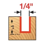 Diablo 1/4 in. x 1 in. Solid Carbide Straight Router Bit thumbnail 3
