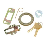 Schlage Century Satin Nickel Single Cylinder Deadbolt with Merano Lever Handleset, Right-Handed thumbnail 5