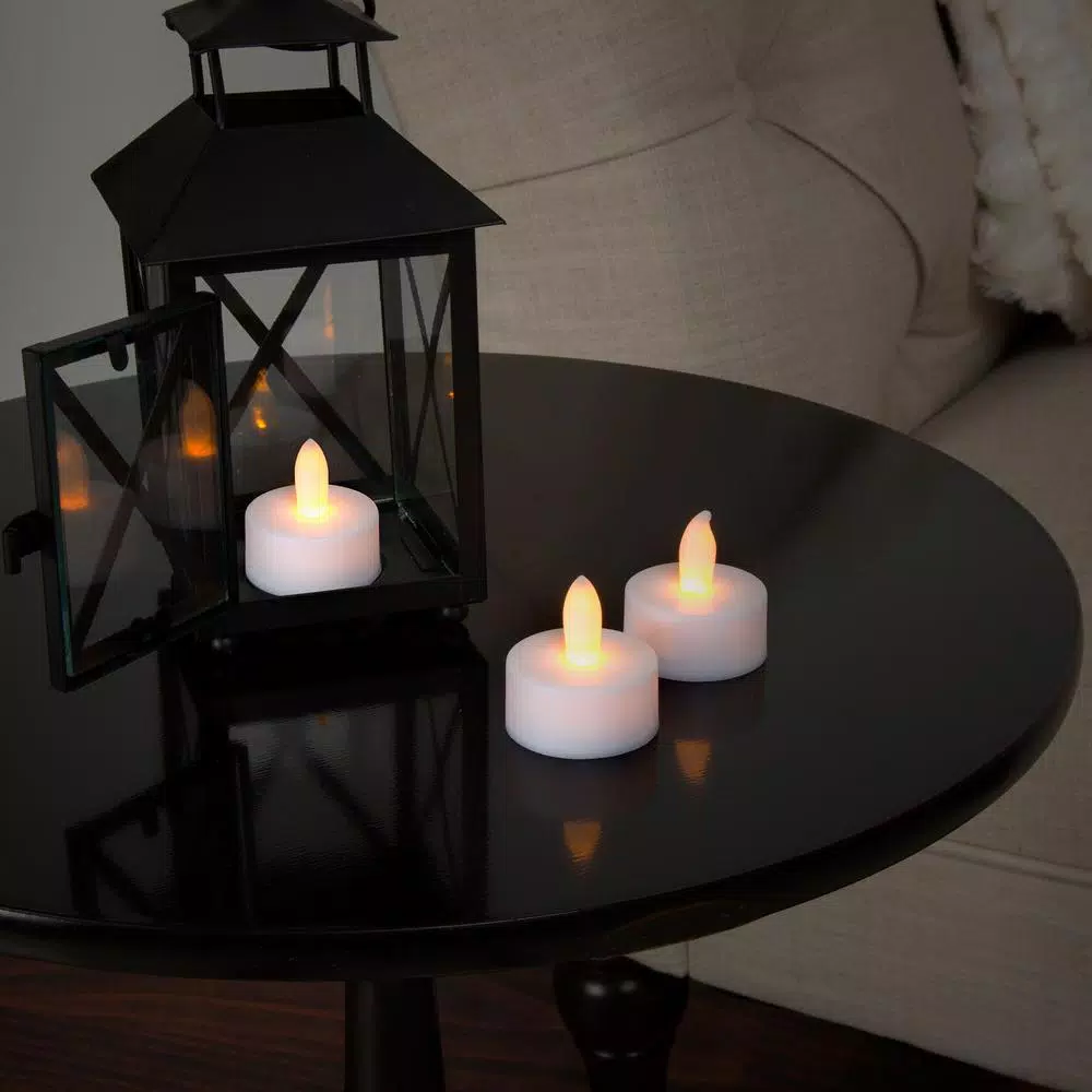 Lavish Home 24-Piece LED Tea Light Candle Set, Battery Operated Flickering Flameless Tealights