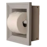 Unbranded Newton Recessed Toilet Paper Holder with Melbourne Frame, Solid Pine, Gray thumbnail 1