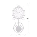 FirsTime & Co. Harwick Pendulum Wall Clock - Black Wrought Iron Farmhouse Decor thumbnail 3
