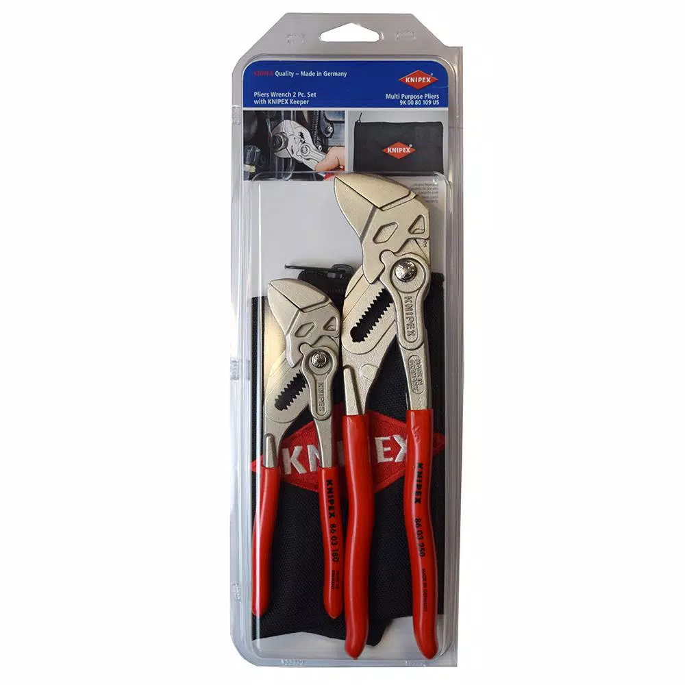 KNIPEX 2-Piece Cobra Water Pump and Pliers Wrench Set with Carry Pouch