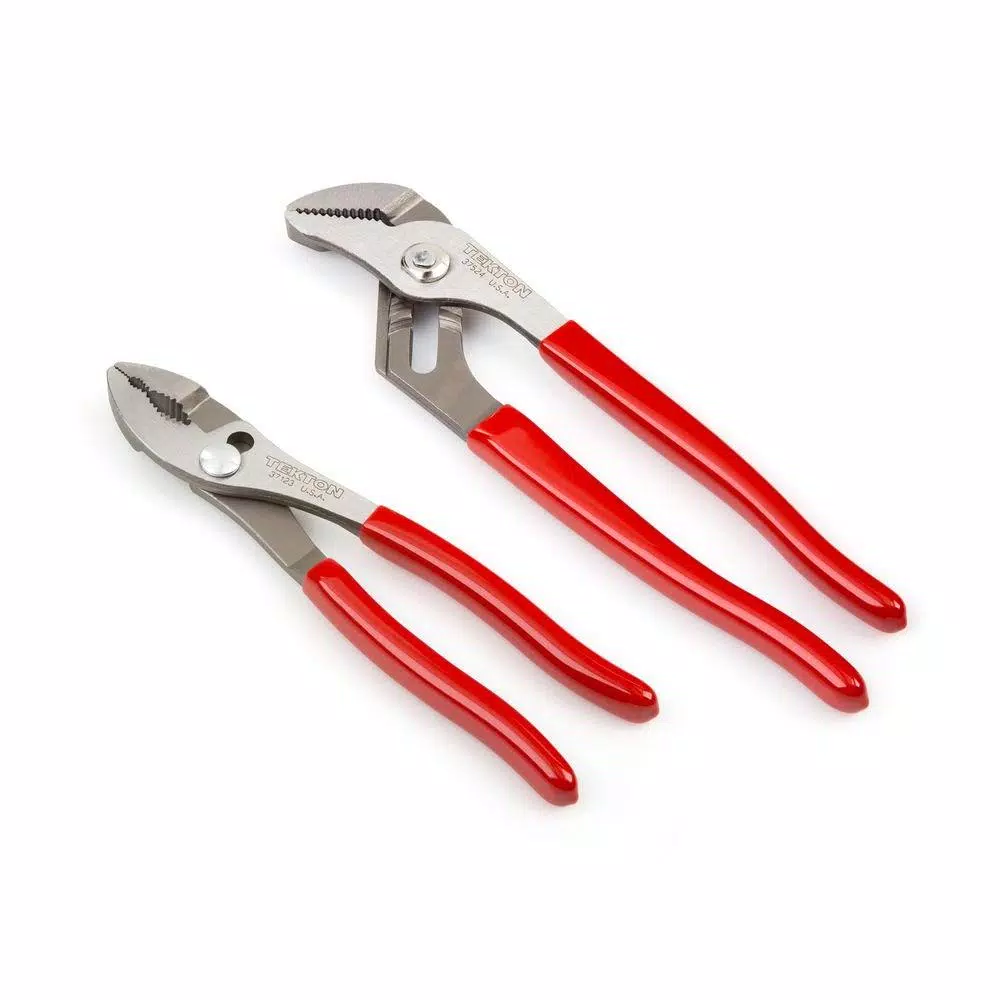 TEKTON 2-Piece Pliers Set, 8 in. Slip Joint and 10 in. Groove Joint Pliers