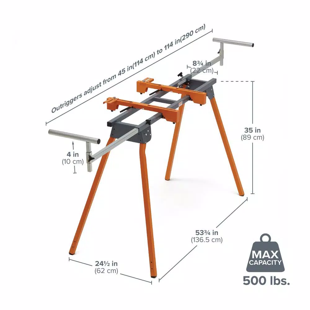 BORA PORTAMATE Folding Portable Miter Saw Stand with Material Supports