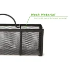 Mind Reader 3-Section Black Mesh Cutlery Holder & Silverware Organizer thumbnail 5