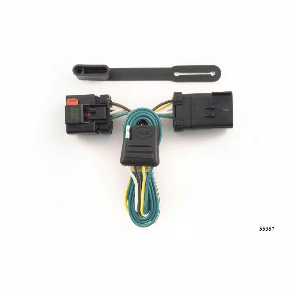 CURT Custom Vehicle-Trailer Wiring Harness, 4-Way Flat, T-Connector for Chrysler, Dodge, Jeep, Mitsubishi