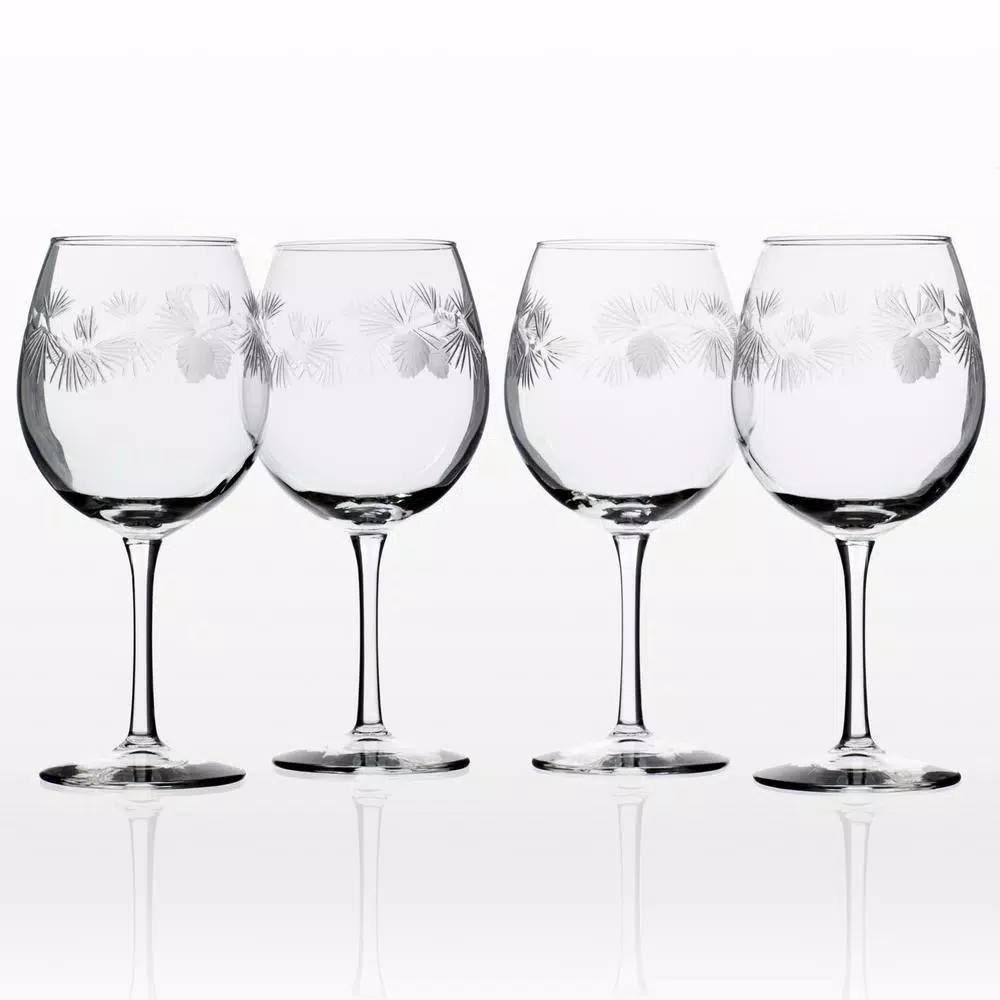 Rolf Glass Icy Pine 18 oz. Clear Balloon Wine Glasses, Set of 4