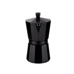 Magefesa Kenia Noir 3-Cup Aluminum Espresso Maker - Black Stovetop Moka Pot thumbnail 5