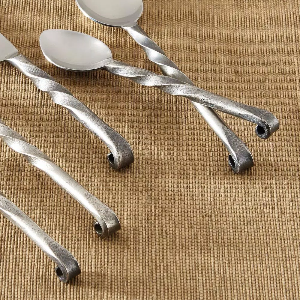 Park Designs Anderson 5-Piece Flatware Set, 18/8 Stainless Steel with Copper Accents, Service for 1