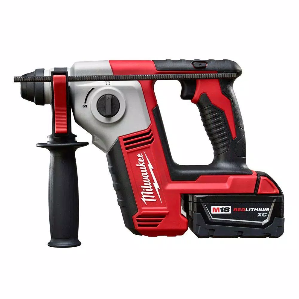 Milwaukee M18 18V Cordless 5/8 in. SDS-Plus Rotary Hammer Kit with (2) 3.0Ah Batteries, Charger, and Hard Case