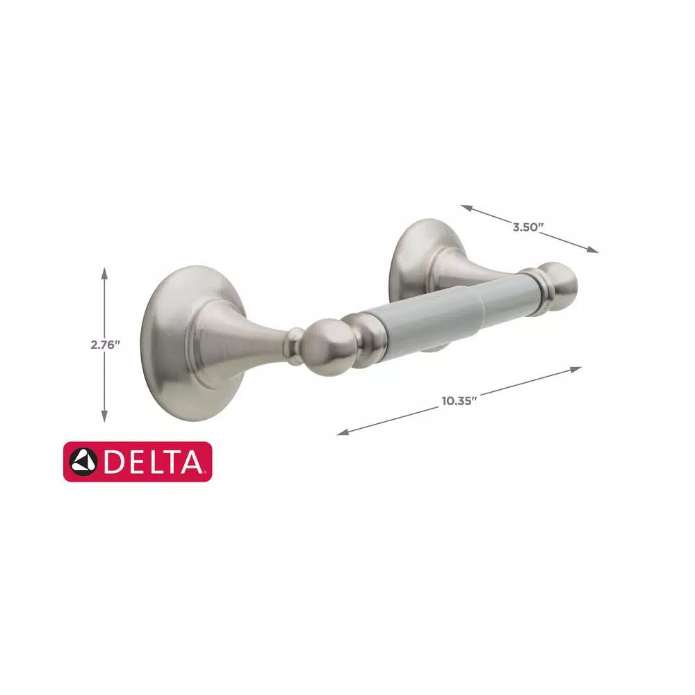Delta Greenwich II Double Post Toilet Paper Holder, SpotShield Brushed Nickel