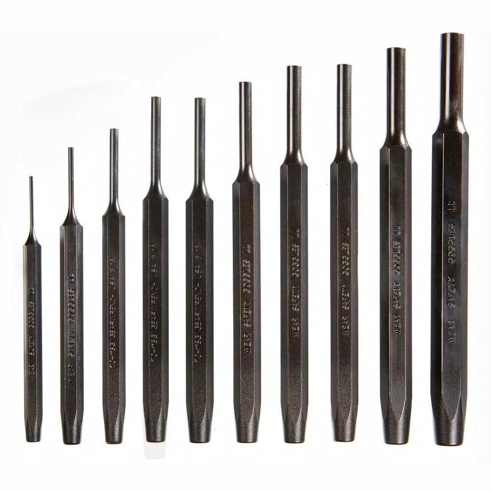 GearWrench 10-Piece Tool Steel Pin Punch Set