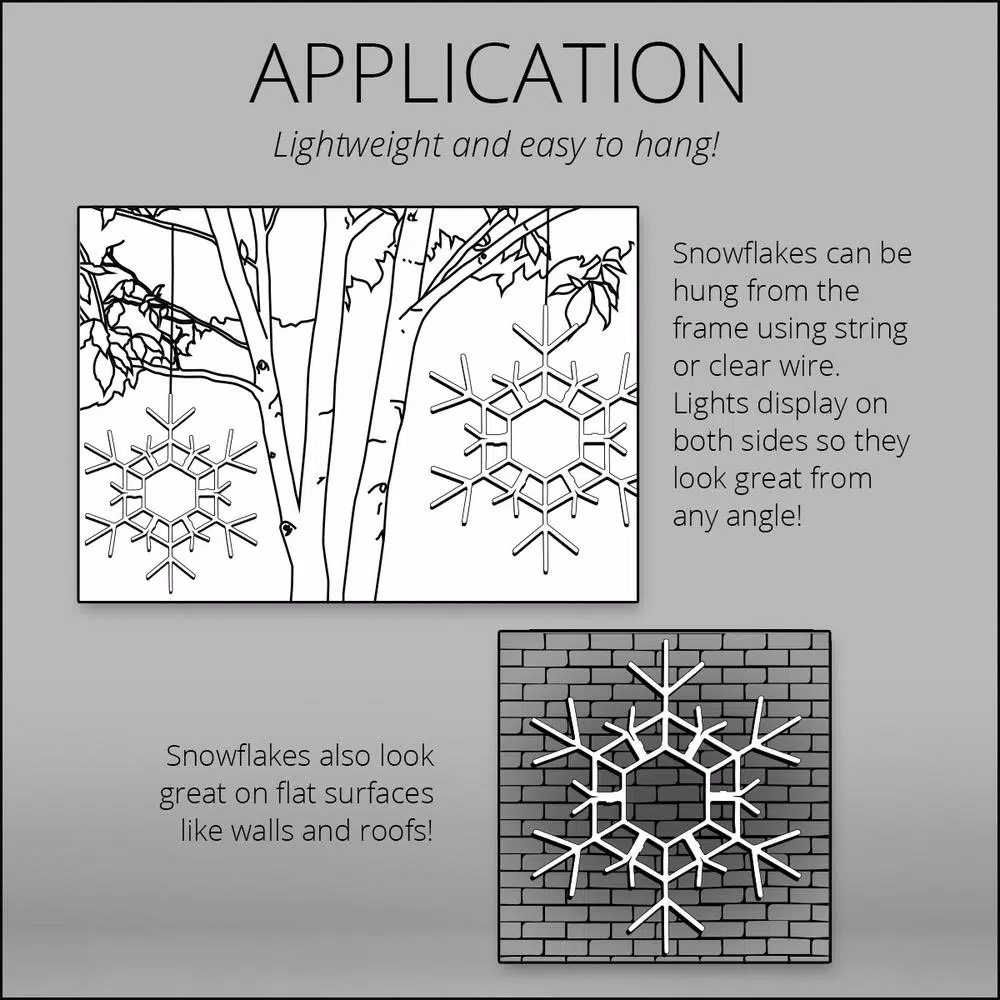 Kringle Traditions 36 in. 105-Light LED Warm White Folding Snowflake Decoration