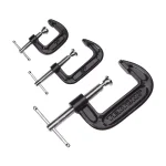 TEKTON 3-Piece Malleable Iron C-Clamp Set, 1 in. to 3 in. thumbnail 1
