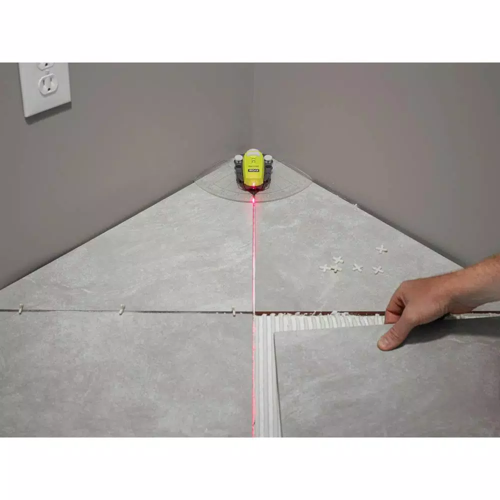 RYOBI Multi Surface Laser Level with 20 ft. Range and 90° Protractor