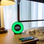 La Crosse Technology Color Mood Light Alarm Clock with Nature Sounds and USB Charging Port thumbnail 8